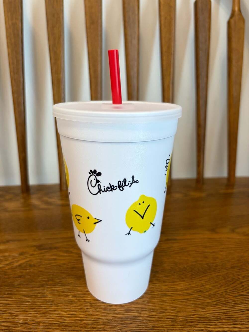 Chick-fil-A Lemon Chicks Limited Edition Collectible 34 oz Insulated Tumbler Cup